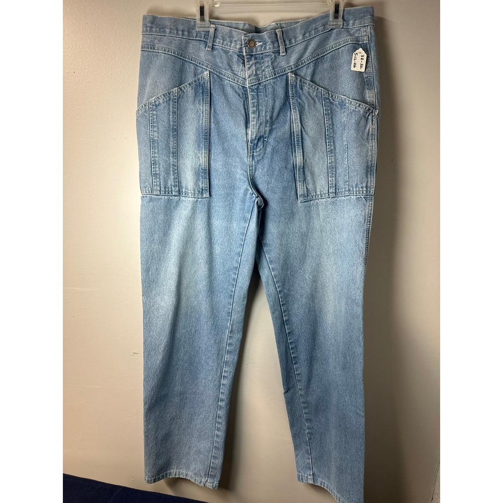 Vintage Jordache | Light Wash Denim Utility Jeans Straight Leg | Size 32